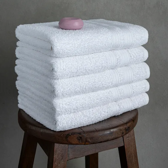 Kit 10 Toalhas 05 Banho 05 Rosto Modelo Hotel By Laune Haus Cor Branco Liso