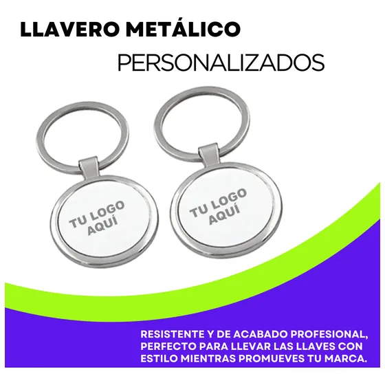 Llavero Metálico, Incluye Sublimacion, Material Pop