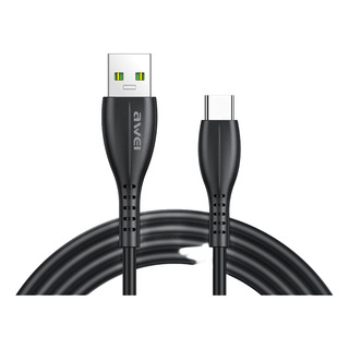 Cabo De Dados Para Android/iPhone 15 Tipo C Turbo 2.4a Awei Cabo De Dados Para Android/iPhone 15 Tipo C Turbo 2.4a Awei