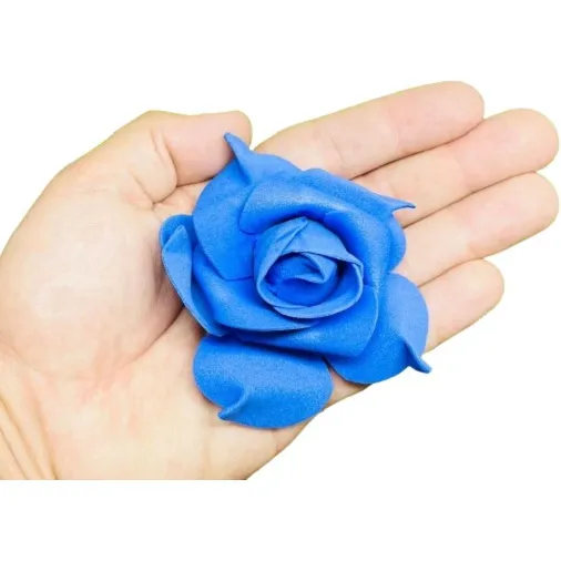 100 Flores De E.v.a. 8cm Azul Royal