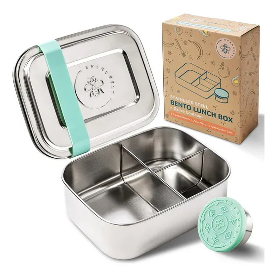 Contenedores De Caja De Acero Inoxidable Para Niños, V8dxm