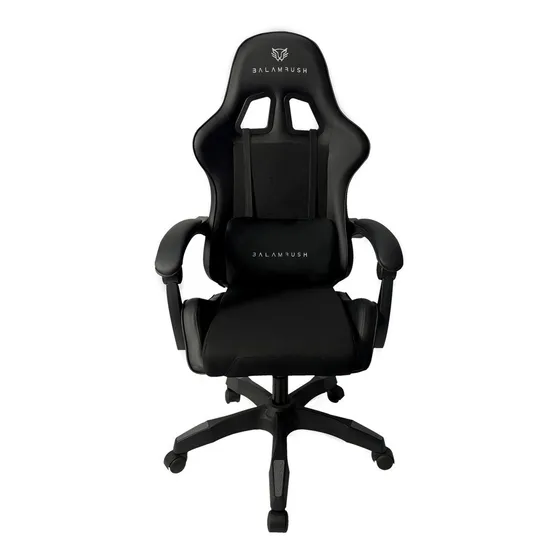 Silla gamer Balam Rush Power Rush V2 BR-934534 ergonómica negra Black Edition con tapizado de cuero sintético y tela