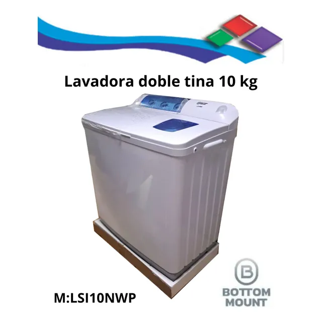 Lavadora Doble Tina Bottom Mount 10 Kg M:lsi10nwp