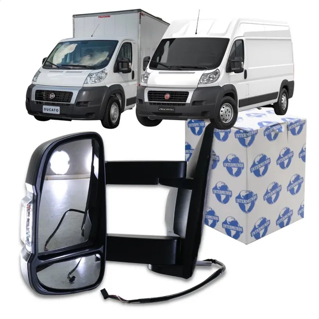 Retrovisor Esquerdo Elétrico Longo Fiat Ducato 2018 A 2020