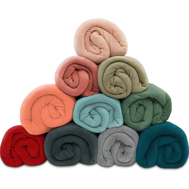 Kit 05 Mantas Microfibra Lisa Cobertor Casal - Corttex