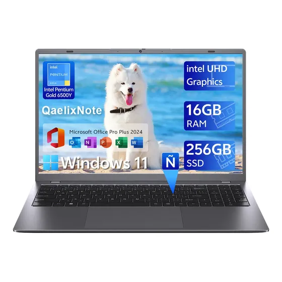 Qaelixnote Qaelixnote 15.6 Inch Laptop With Pentium Gold 6500y(up To 3.4ghz), 16gb Ram 256gb Ssd,1080p Full Hd, Usb-c,gray Computer Laptops For School, Business