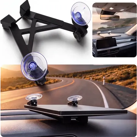 Suporte De Painel Veicular Starlink Mini Ventosas Antimulta Preto