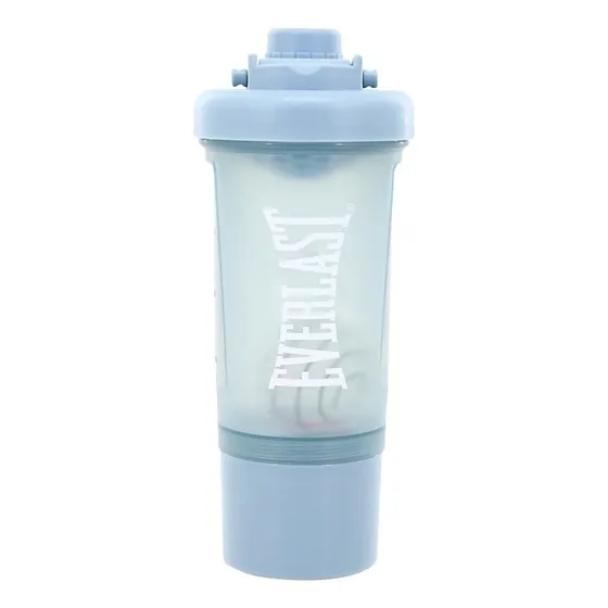 Botella Shaker Everlast 500 Ml Modelo 11434 Con Filtro Color Gris/Celeste