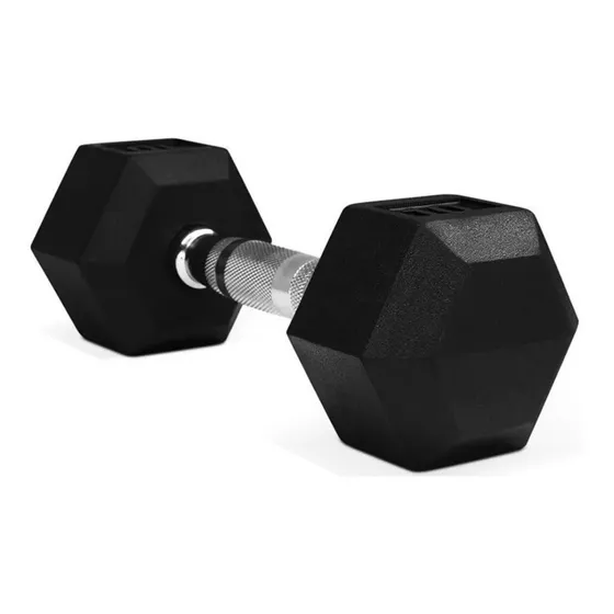 Mancuerna Hexagonal Cromada 2 Kg Engomada En Slice Deportes