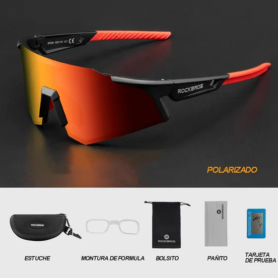 Lentes Deportivos De Ciclismo Cristales Polarizados Rockbros
