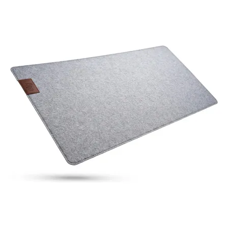 Mousepad Desk Mat ELG, Feltro Premium, Porta-copo Em Courino, 900x400x3mm, Mpexl-dg
