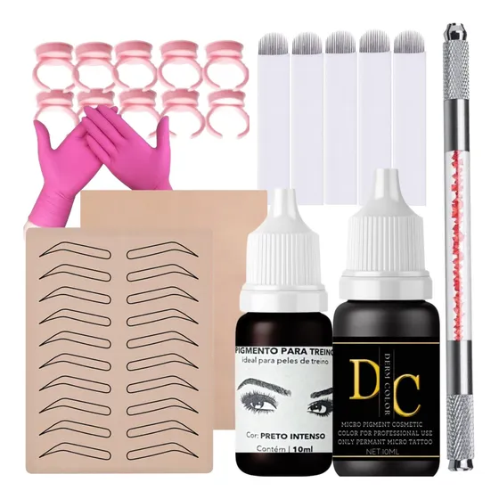 Kit Iniciante Micropigmentação Tebory Sobracelhas 3d