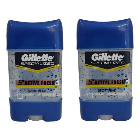 Pack X2 Antitrans Gillete Specialized Gel Active Fresh 82g
