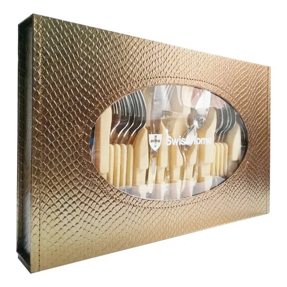 Juego De Cubiertos Swisshome X 24und En Acero Inoxidable