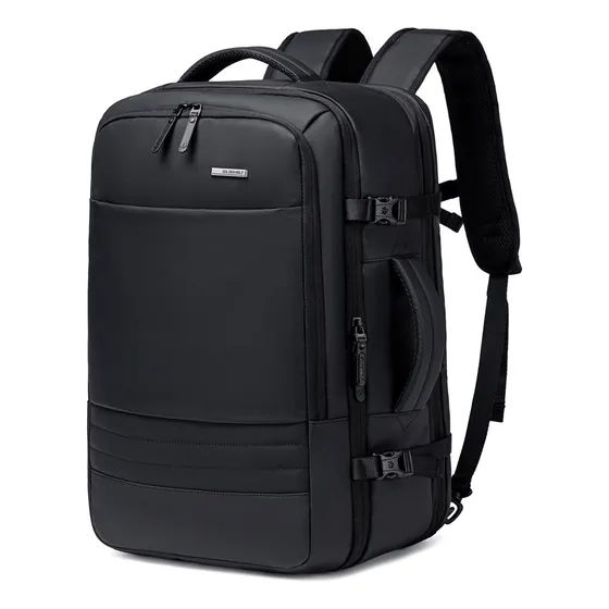 Mochila Golden Wolf Gb00709 Expandible Viaje Laptop Negro Negro Liso
