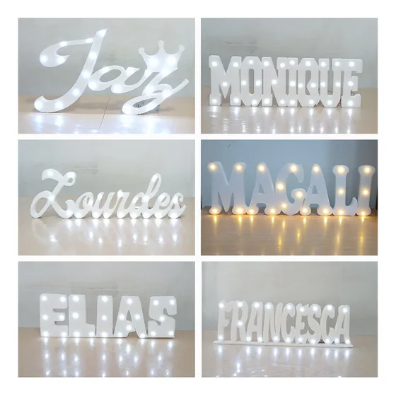 Nombres Letras Luminosos Luces Led Candy Bar
