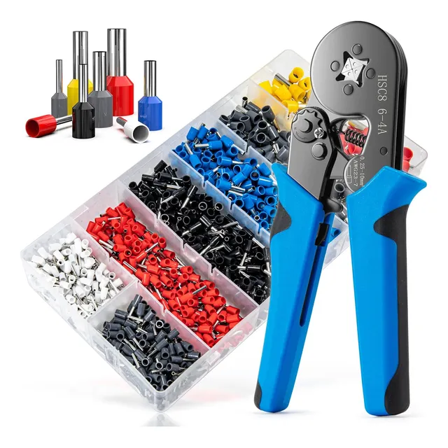 Alicate Terminales Crimpador Abrazadera Engarzador 1200 Pzs