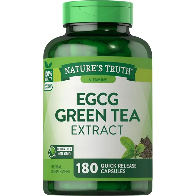 Extracto De Té Verde Egcg Nature's Truth 180 Cápsulas Sin Sabor