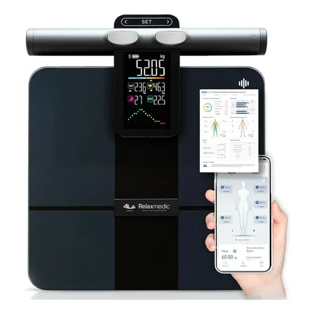 Balança Corporal Digital Profissional 8 Sensores Voice Intelligence Proscan Relaxmedic