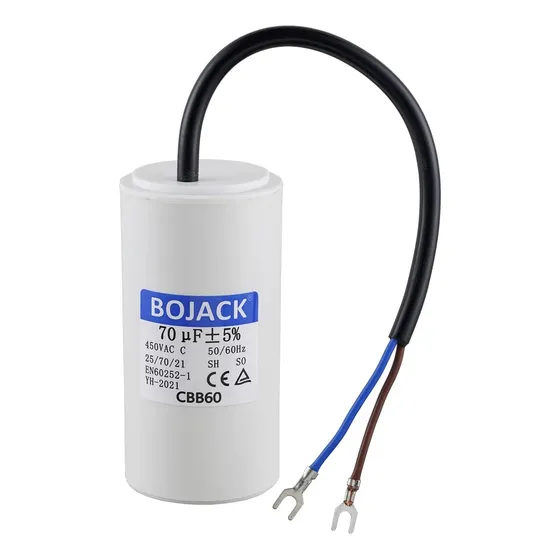 Cilindro De Cabo Bojack 70 Uf 450 V Ac 70 Mfd Cbb60 Sh Sh
