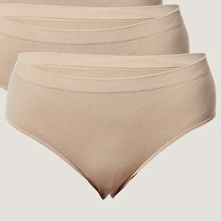 Kit 10 Calcinhas Feminina Microfibra Cintura Alta Trifil Preto / Macadâmia Gra
