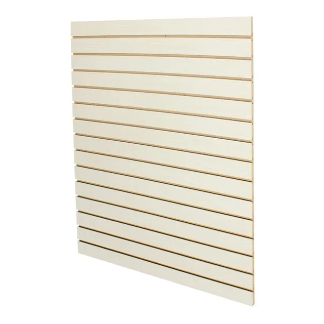 Lamina Ranurada Mdf Blanca 1 Cara 18mm 122x244