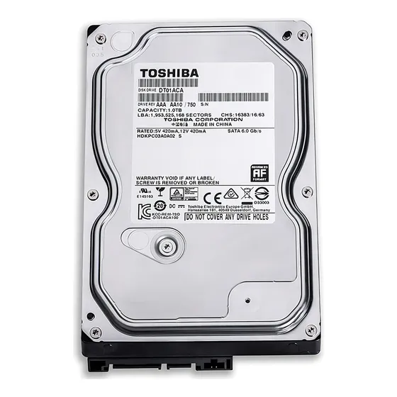 Hd Toshiba Sata Pc 1tb 32mb 7200rpm 6gb/s Dt01aca100 Cor Prata