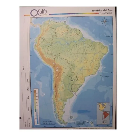 Mapa N°3 División Fisico-politica X Unidad
