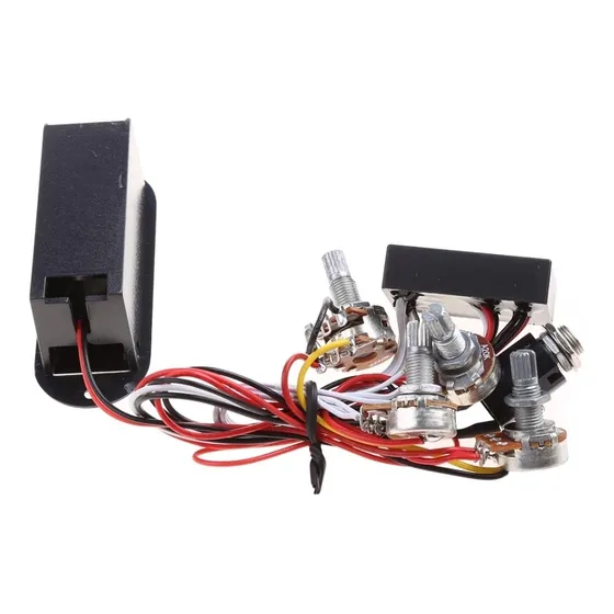 Kit Pré-amplificado Circuito Ativo Baixo C/4 Potenciometros 