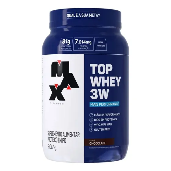 Top Whey 3w + Performance 900g - Max Titanium