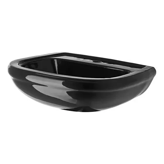 Pia Lavatório Para Coluna 17x53x44cm Sabatini Preto - Icasa Acabamento Brilhante
