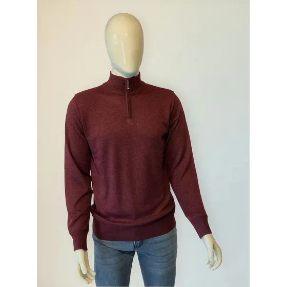 Remera Basefield Hombre Acrílico Cierre Manga Larga