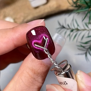 Conjunto De 6 Peças De Ímã Para Unhas Cat Eye Com Fio De Fer Conjunto De 6 Peças De Ímã Para Unhas Cat Eye Com Fio De Fer