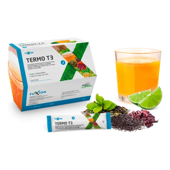 TERMO T3 FUXION 28 sticks sabor limón 140g quema grasas y las transforma en energía