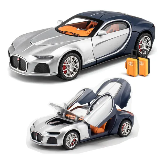 New Bugatti Atlantic Miniatura Metal Carro Com Luzes E Som