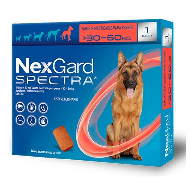 Nexgard Spectra 30 A 60 Kg Antiparásito Interno Y Externo
