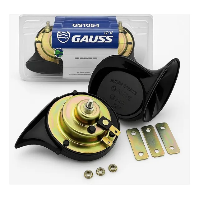 Par De Buzinas Caracol Gauss Com Terminal Universal