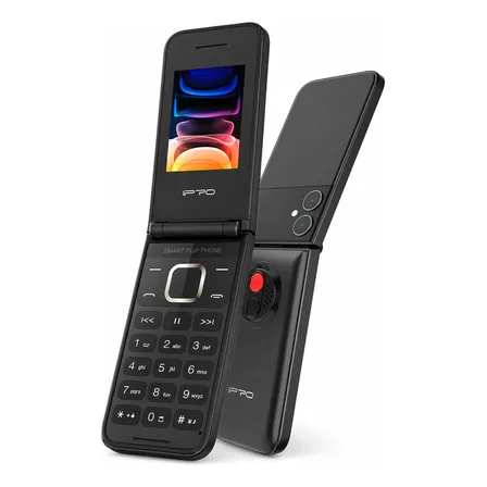 Celular Adulto Mayor 4g Almeja Tapa Teclas Grandes Botón Sos Negro