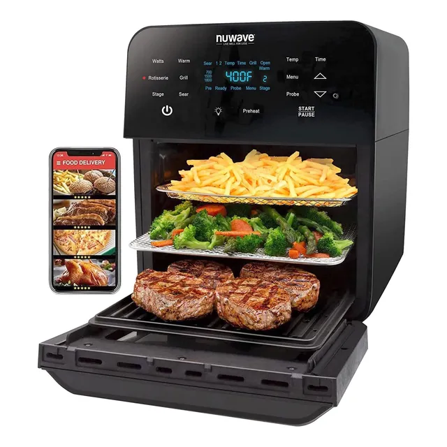 Horno Freidora De Aire Nuwave Brio, Tamaño Familiar Extragra