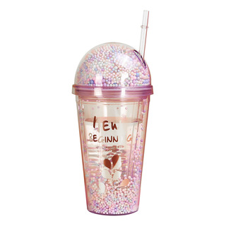 Vaso Con Pajita De Gran Capacidad, Bonito Bolso Portátil Par Vaso Con Pajita De Gran Capacidad, Bonito Bolso Portátil Par