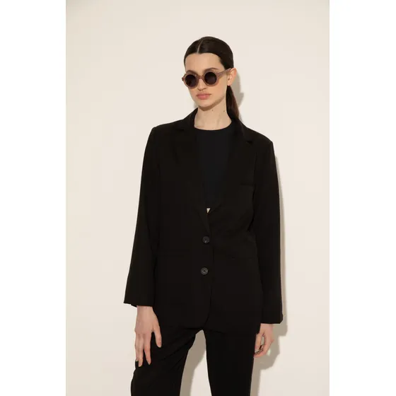 Blazer Recto De Lyocell Relajado Mujer Portsaid