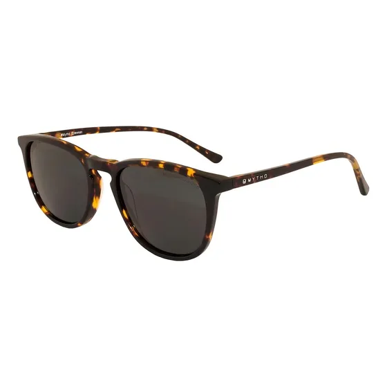 Lente Sol Mytho Polarizado Mt4105 - Óptica Ariel Lente Gray Armazón Negro Diseño Mirror