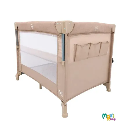 Berço Cercado Portátil Bebê Co-bed Acoplado Desmontável 2 Alturas Buddy Maxi Baby - Bege