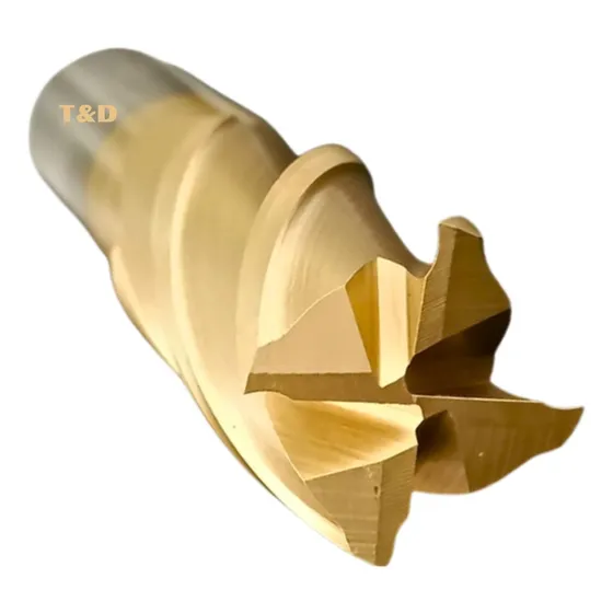 Cortador Vertical Hss-tin Endmill Tin De 3/8 4f Weston 