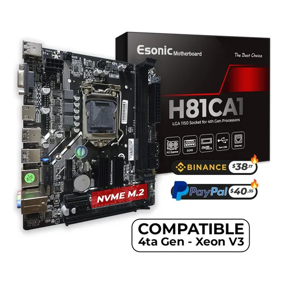 Tarjeta Madre H81 Socket Lga 1150 Intel Ddr3 4ta Gen
