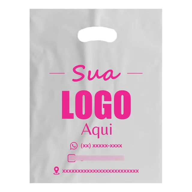 Kit Sacola Plástica Personalizada 20x30 1000 Un. 