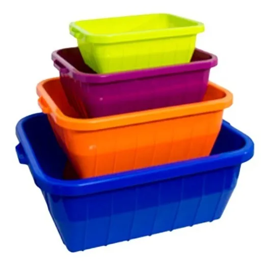 Pack 2pz Tina De Plástico Palangana Rectangular 100 Litros