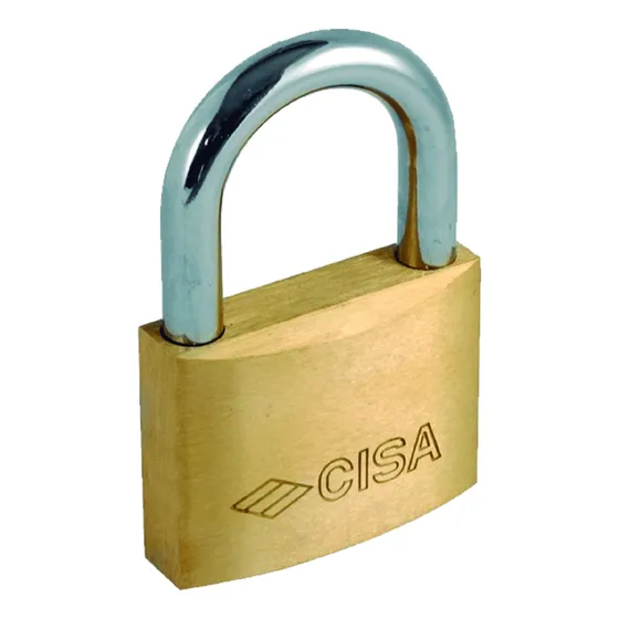 Candado De Latón Cisa Dorado Arco 50mm