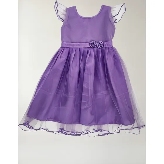 Vestido Estilo Princesa Lila Con Tul, Talles 4 Al 12