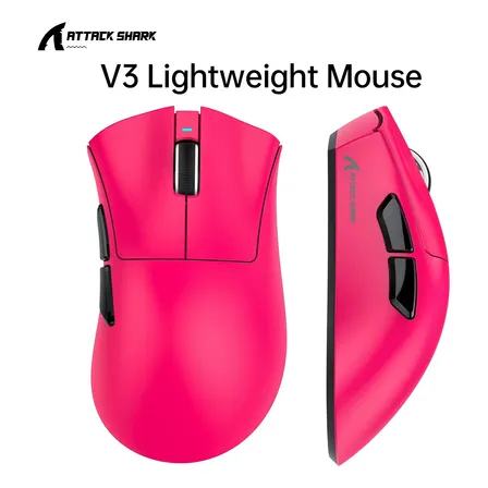 Mouse Gamer Inalámbrico Attack Shark V3 Berry Red